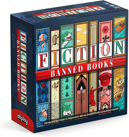 Allplay Fiction Banned Books Board Game | Cooperative Word Deduction &amp Bluffing Game | 2–10 Players 20–30 Min Playtime Logic Puzzle Party Game