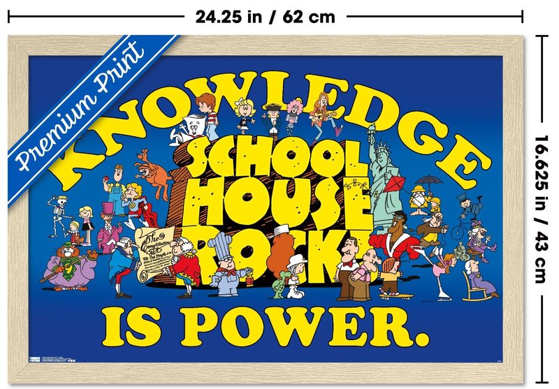 Trends International Schoolhouse Rock! - Group Wall Poster, 22.4L x 14.7W, Blonde Framed Version