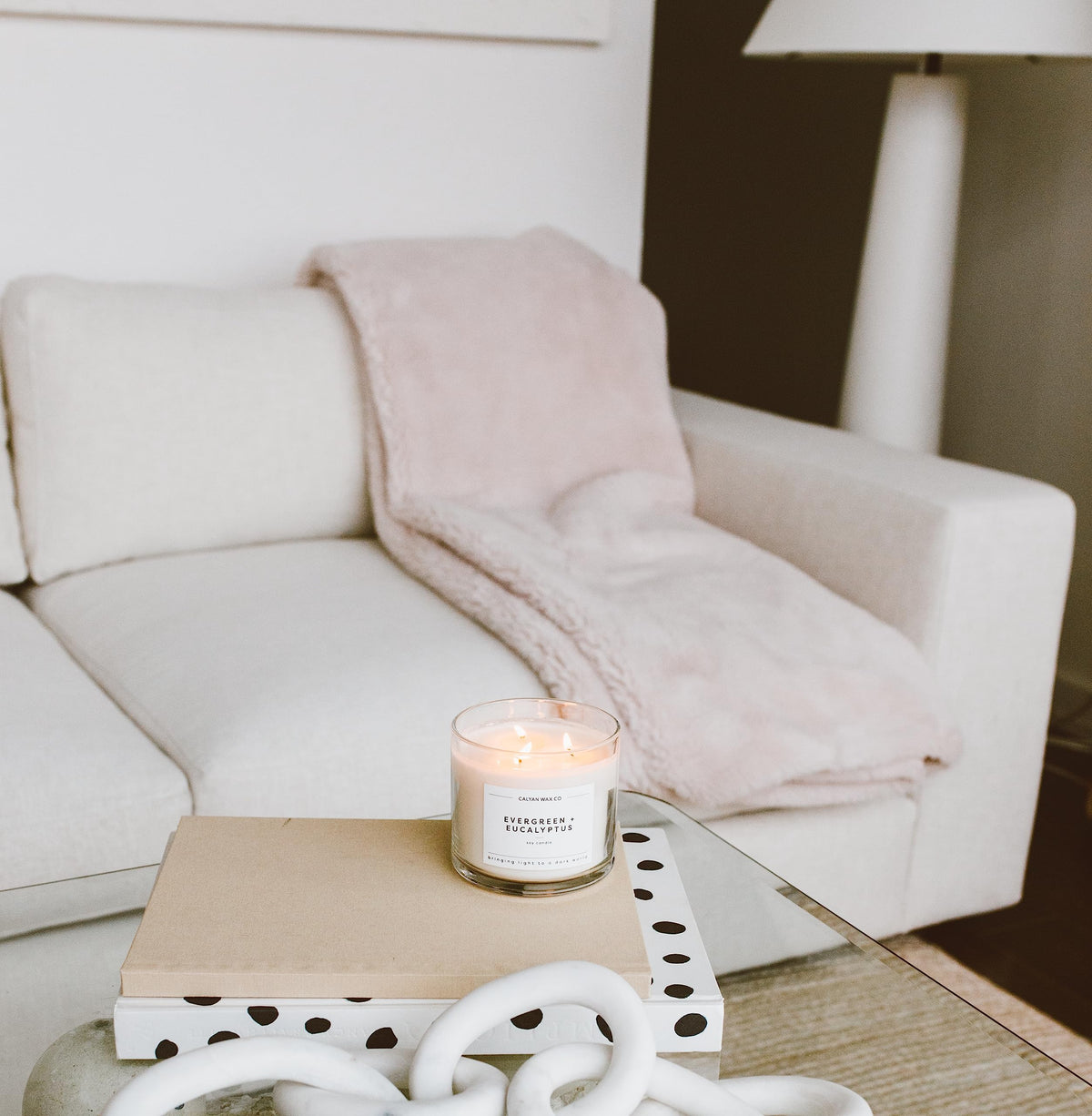 Calyan Wax Co. Apples & Maple Bourbon 3 Wick Scented Candle - 43 Hour Burn - Luxury 3 Wick Soy Candles - Clean Soy Wax Candles - Long Lasting Large Glass Jar Candle for Home - 14.9oz