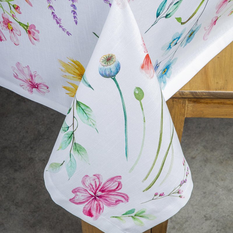 Maison d' Hermine Table Cloth Rectangle Table 100% Cotton 70 x 120 Inches Tablecloth Reusable Decorative for Dining Kitchen Room Farmhouse Home Gifts for Mothers Day Spring Summer - Just Floral