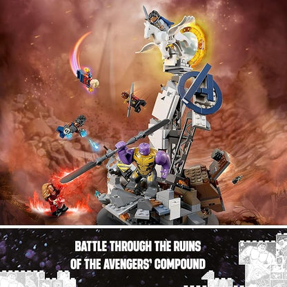 LEGO Marvel Endgame Final Battle Avengers Model for Build and Display Collectible Marvel Playset with 6 Minifigures Including Captain Marvel Shuri and Wanda Maximoff Marvel Fan Gift Idea 76266
