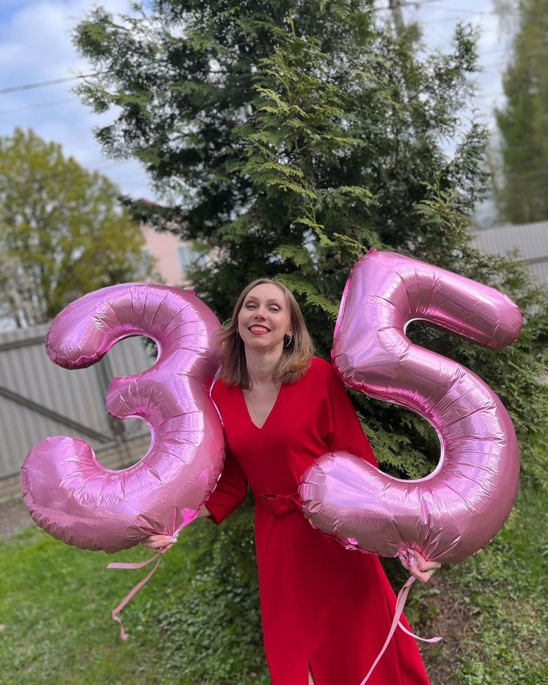 Pink Number 4 Balloon 40 Inch, 4th Birthday Party Decorations for Children, Giant 4 Foil Balloon for Party Supplies
