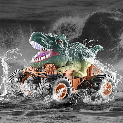 Bennol Remote Control Dinosaur Car 2.4Ghz RC Truck for Toddlers Electric Hobby RC Car Toys with Light &amp Sound Spray Birthday Gift for 3 4 5 6 7 8 Year olds Kids Boys Girl
