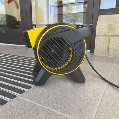 Master Heavy Duty Utility Blower, 3 Speed Portable Floor Fan with Outlet & Pivoting Head for Home & Garage Cooling, Drying and Air Circulation