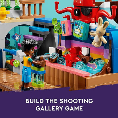 LEGO Friends Beach Amusement Park 41737 Building Toy Set A Technical Project for Older Kids Ages 12+ with Spinning Carousel Wave Machine and Shooting Gallery Game