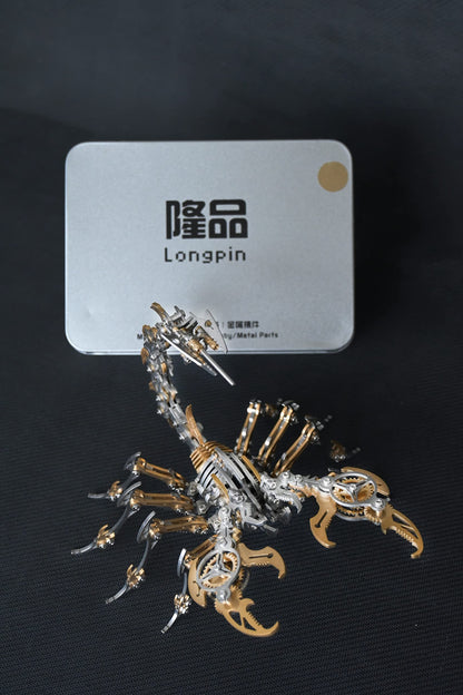 3D Metal Model Kits, Mechanical Scorpion King Gold 3D Metal Puzzle,Steel Warcraft Collection DIY Animal Brain Teasers Simple 3D Puzzles