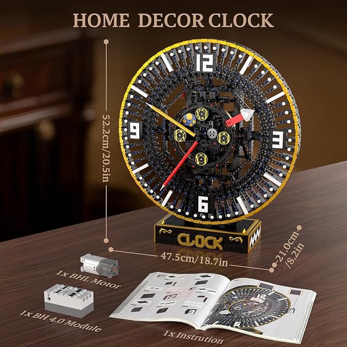 Mould King Cyberpunk Grand Clock Building Set 10160 3675+ PCS Motorized DIY Clock Model with Mechanical Gears APP Control &amp Real-Time Display Advanced Engineering Toy for Adults &amp Teens 14+