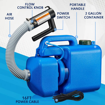 LONYEON 8L Electric ULV Cold Fogger Machine with Backpack Mist Atomizer, Adjustable Flow Rate, Large Area Spraying for Home Indoor Outdoor
