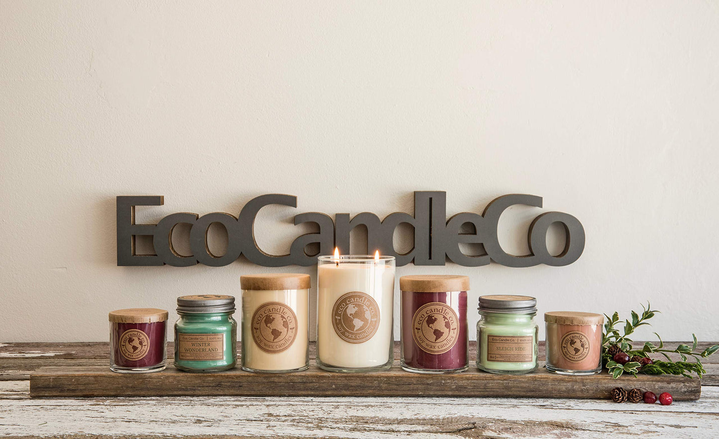 ECO CANDLE CO. Recycled Candle, Dirt, 26 oz. Double Wick - Scents of Fresh Garden Soil - 100% Soy Wax, No Lead, Kraft Paper Label & Lid, Hand Poured, Phthalate Free, Midwest Grown Soybeans