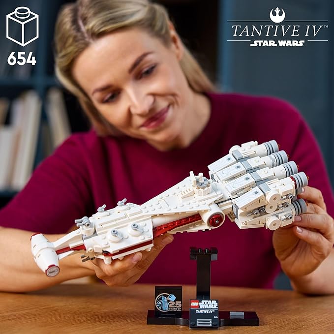 LEGO Star Wars: A New Hope Tantive IV Buildable 25th Anniversary Starship Model Creative Building Set for Adults Collectible Build and Display Gift Idea for Star Wars Fans 75376
