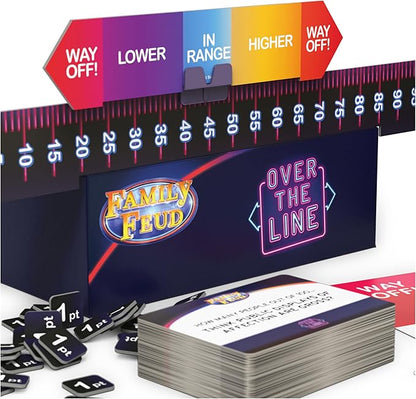 Spin Master Games Family Feud: Over the Line Adult Party Game The Classic Survey Says Guessing Game that Goes Beyond Family Fun Night for Teens &amp Adults Friendsgiving 2+ Players for Ages 17