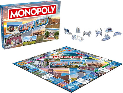 Monopoly Board Game Cape Cod Edition: 2-6 Players Family Board Games for Kids and Adults Board Games for Kids 8 and up for Kids and Adults Ideal for Game Night