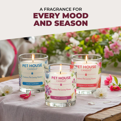 One Fur All Pet Friendly Candle 2 Pack - Plant-Based, Soy Candles, Clean Burning, Long Lasting Pet Air Freshener for Home, 2 Pack, Falling Leaves and Autumn Harvest