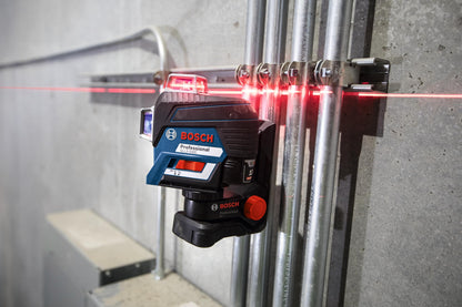 BOSCH GLL3-330C 200 Ft 12V Max Connected 360 Degree Three-Plane Leveling and Alignment-Line Laser, Includes 2.0 Ah 12V Max Lithium-Ion Battery & Charger, Heavy-Duty Pouch, & Accessories
