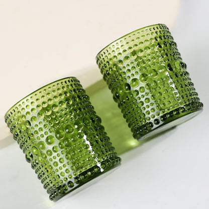 48pcs Votive Candle Holders, Green Glass DIY Wax Filling Tealight Candle Holders, Tea Light Candles Holder for Wedding Table Decoration