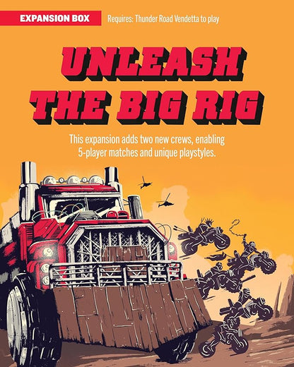 Restoration Games Thunder Road Vendetta Big Rig &amp The Final 5 - Racing and Strategy Board Game for Adults - Post-Apocalyptic Demolition Derby Racing Game - 2-5 Players - 30-75 Min Playtime - Ages