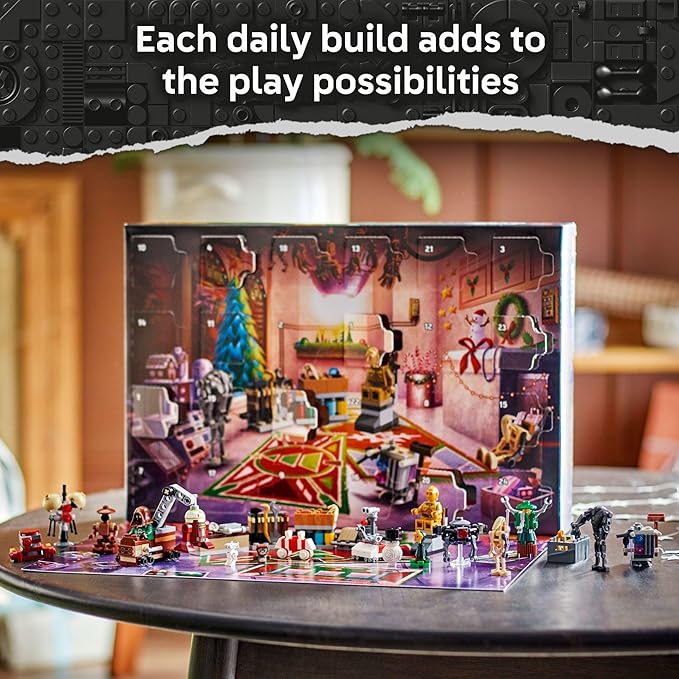 LEGO Star Wars Advent Calendar 2025 Kids Toy - Holiday Countdown Playset with 24 Toys for Boys &amp Girls Ages 6+ - Includes C-3PO &amp BB-8 Figures - Star Wars Gift Idea for Christmas - 75418