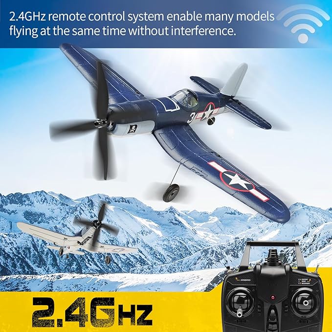 2023 New Upgrade F4U Corsair RC Plane 4 Channel RTF Remote Controlled Aircraft RC Airplane for Beginners Adult with Xpilot Stabilization System &amp One Key Aerobatic