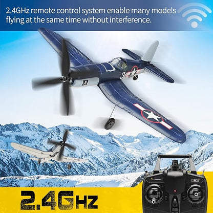 2023 New Upgrade F4U Corsair RC Plane 4 Channel RTF Remote Controlled Aircraft RC Airplane for Beginners Adult with Xpilot Stabilization System &amp One Key Aerobatic