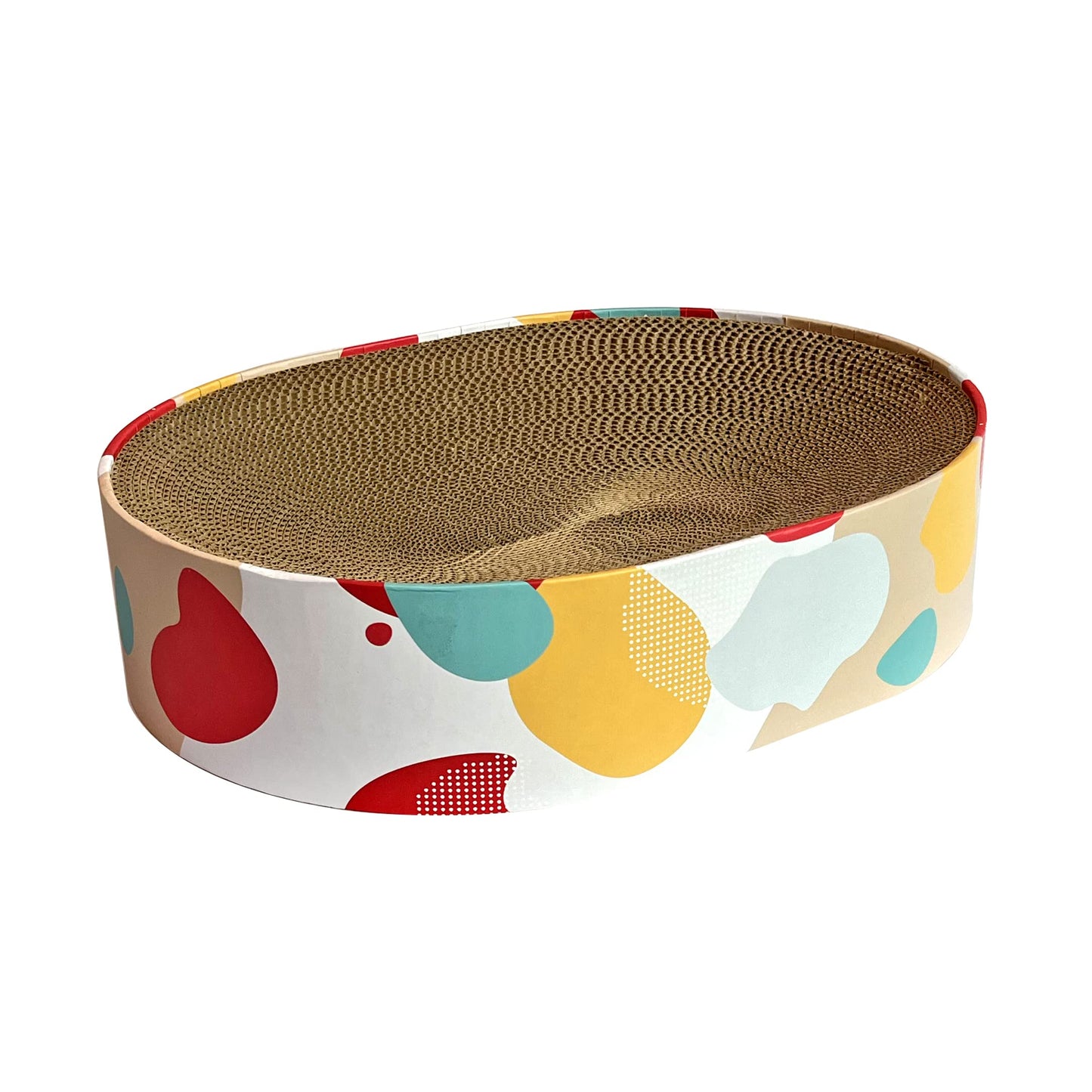 BobbyPet Cat Scratcher Lounge Bed - Lounge Couch for Indoor Cats Oval Shape 17"x13" Long Lasting Furniture