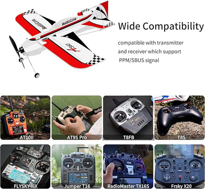 Radiolink A560 Plug &amp Play (PNP) 3D RC Airplane 580mm Wingspan with 6 Flight Modes 4 Channels Gyro Byme-A Flight Controller Brushless Motor&ampESC for Beginner &amp Experienced (No Radio/Recei