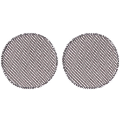 Round Stool Chair Cushions for Kitchen Dining Seat Pads with Ties 2 Pack Non Slip Cushions Pad for High Stool Chairs Bistro Bar Seat 13 Inch, Grey Strip