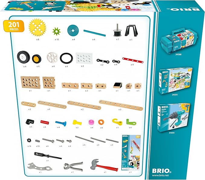 BRIO Builder - 34604 Builder Activity Set | Educational Roleplay &amp Construction Toy for Kids Aged 3 Years Up