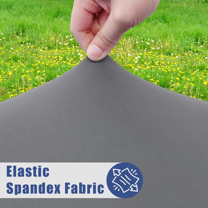 Moosfor Spandex 6 Foot Rectangle Table Cloth 2 Pack, Elastic Fitted Tablecloths for Picnic, Stretch Washable Patio Table Cover for Outdoor, Camping, Banquet and Parties (Grey, 30"x72")