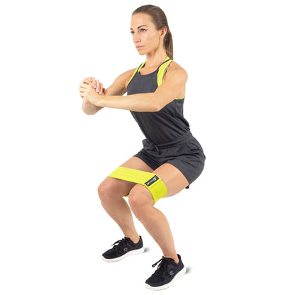 ProsourceFit Fabric Loop Resistance Bands Set with Anti-Slip Grip, Mini Workout Bands for Fitness Training to Tone Legs, Glutes and Booty