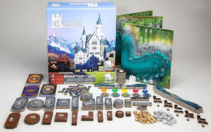 Castles of Mad King Ludwig Expansions – Massive Modular Add-On with Renovations Secret Passages Moats Towers Royal Decrees Swan Tokens &amp 5th Player Support for Ultimate Castle-Building