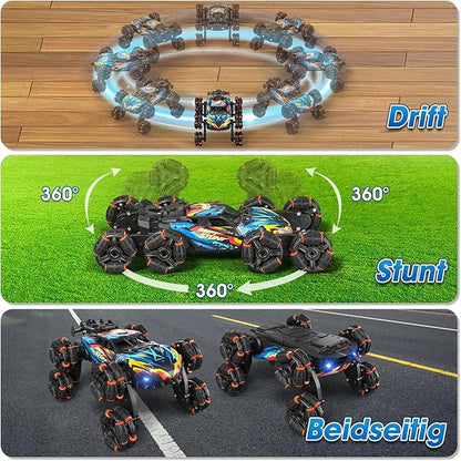 8WD Gesture Sensing Road Stunt Car Remote Control Cars with LED Light Music and Spray Drift RC Car Toys Gifts for 6-12 Years Old Boys Girls