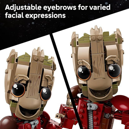 LEGO Marvel Ravager Jumpsuit Groot Building Toy for Boys &amp Girls Ages 10+ - Posable Display &amp Play Figure W/Detonator Device - Gift Idea for Birthdays - 76341