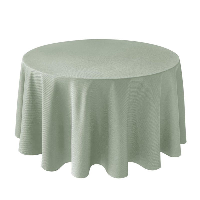 Biscaynebay Round Tablecloth 90 Inch-Sage Outdoor Fabric Table Cover-Small Circle Folding Table Cloths Linen Water Resistant Washable for Kitchen Dining Picnic Patio Outdoor Party Restaurant Tables