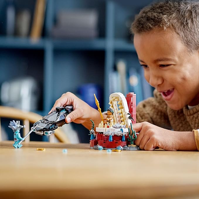 LEGO Marvel Black Panther Wakanda Forever King Namor’s Throne Room Building Kit 76213 Submarine Toy Building Set with 3 Marvel Mini Figures Great Gift for Kids Boys and Girls Age 7+ Years Old