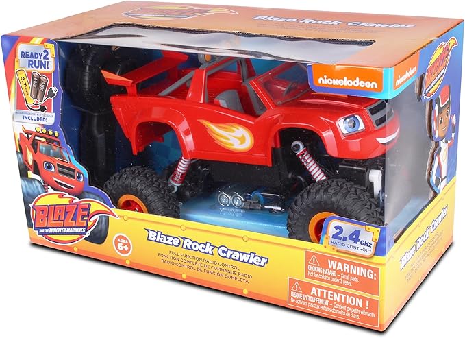 NKOK Blaze &amp The Monster Machines: RC Rock Crawler - Blaze Remote Controlled Monster 4x4 Truck 1:16 Scale 2.4 Ghz Ready to Run (6501) Ages 6+