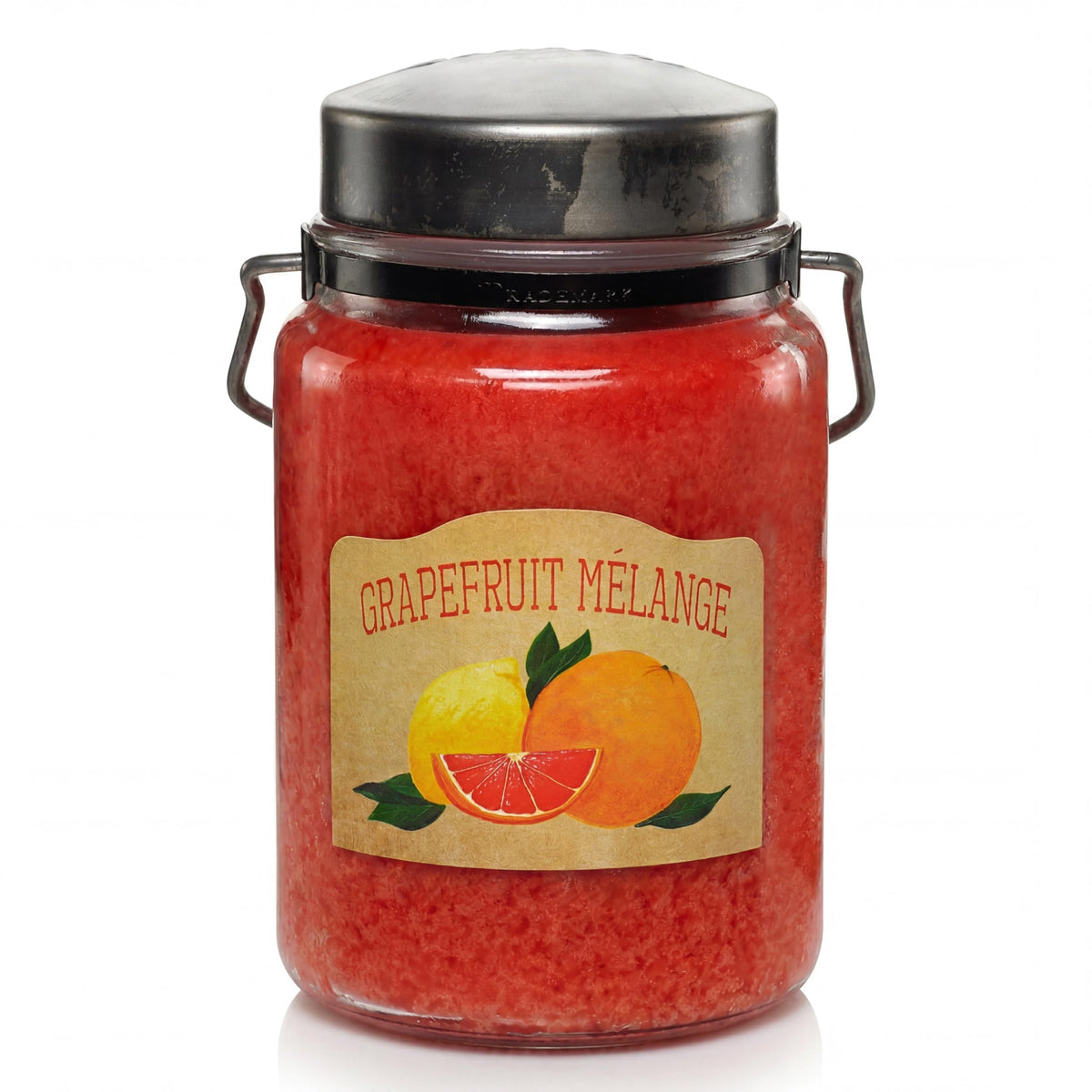 McCall’s Candles | Grapefruit Mélange | 26 oz Scented Candle | USA-Poured | Vintage Rustic Jar with Carrying Handle | Bright Citrus Medley Fragrance