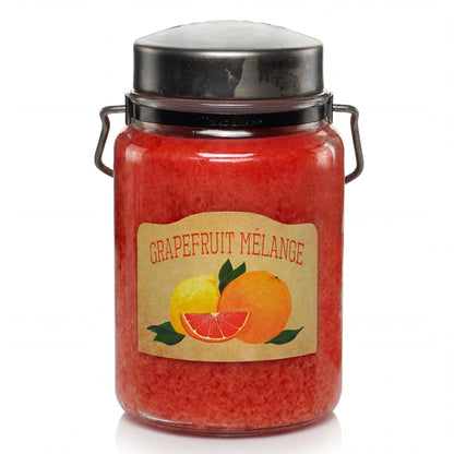 McCall’s Candles | Grapefruit Mélange | 26 oz Scented Candle | USA-Poured | Vintage Rustic Jar with Carrying Handle | Bright Citrus Medley Fragrance