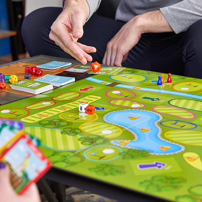 Hackers &amp Bombers Golf Themed Board Game - Play Golf Without Leaving The House - Play as Different Characters - Roll The Dice and Play The Course