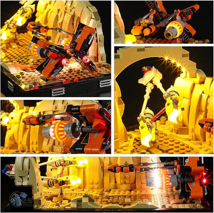 YEABRICKS LED Light for 75380 Star Wars Mos ESPA Podrace Diorama Building Blocks Model (Building Set NOT Included)