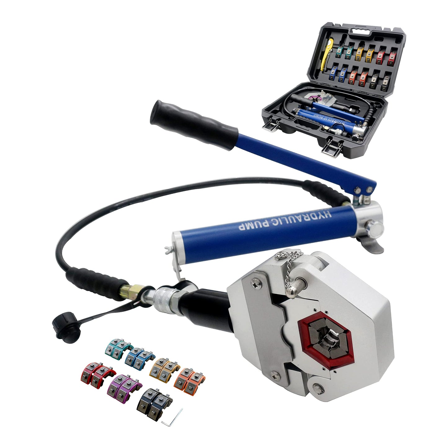 iGeelee Manual Hydraulic A/C Hose Crimper Automotive A/C Hose Crimping Tools for BH Air Conditioning Hose & Beadlock A/C Fittings (IG-7842P)