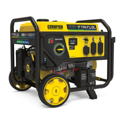 Champion Power Equipment 8125-Watt Electric Start Tri-Fuel Portable Generator with Free 3-Year Warranty