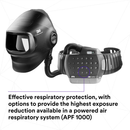 3M Speedglas Welding Helmet G5-01 and Adflo High-Altitude PAPR Assembly, No ADF, Heavy Duty with Flip Up Visor, Compact Design with Adjustable Head Suspension, Grinding and Metal Repair, 46-1101-00