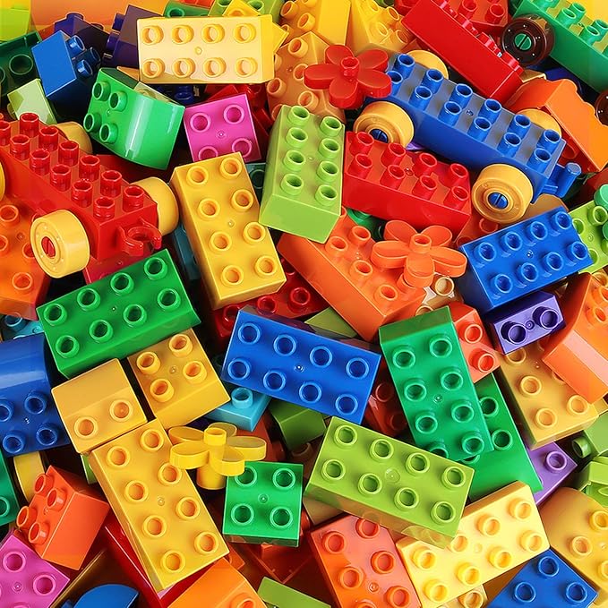 Cutedeer 138 Piece Building Blocks for Kids Toddlers Classic Big Bricks Set Compatible with All Major Brands STEM Large Building Toys with Gift Box for All Ages Boys Girls