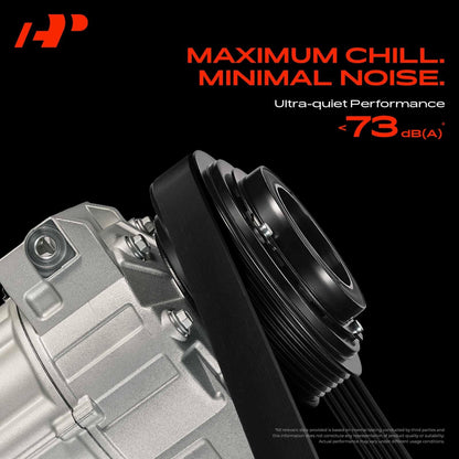 A-Premium A/C AC Compressor with Clutch Compatible with Chevrolet Colorado 2.5L 2015-2022, Equinox 1.5L 2018-2023, GMC Canyon 2.5L 2015-2022, Terrain 1.5L 2018-2023, CVC Style, 5 Grooves