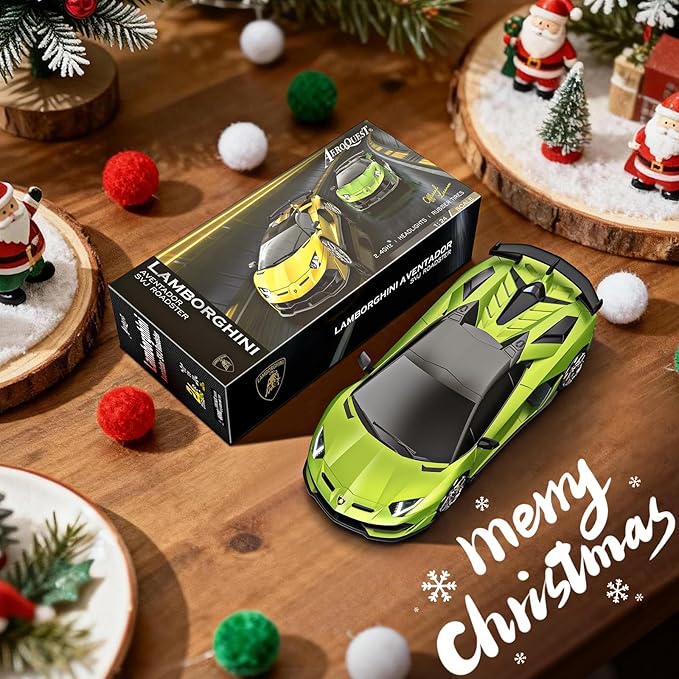 Lamborghini Remote Control Car 1:24 Scale Electric Sport Racing Hobby Toy Car Lamborghini Model Vehicle for Boys Girls Birthday Gifts Green