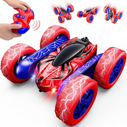 Toys for Boys 4-6360° Rotating 2.4GHz Fast Stunt Rechargeable 4WD Remote Control Car Boy Toys for Age 4-6 5-7 6-8Outdoor Toy RC Car Gifts for Birthday Chritmas Halloween Easter Boys Girls