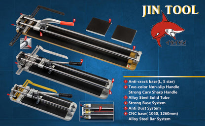 Jin Tool Professional Tile Cutter - 15" (435mm),Taiwan's Top 1 Pro Tile Cutter Brand,Strong Base, Precision Tungsten Carbide Cutting Wheel - Ideal for Porcelain Tiles in Precision Cutting Industry"