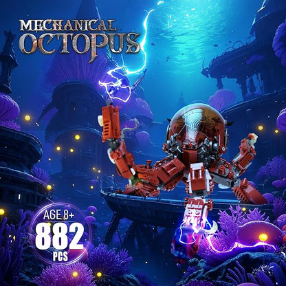 Ideas Mechanical Octopus Building Sets for AdultCompatible with Lego Ocean Animal Collection Toy Home or Office Decor for Adults STEM Building Gift for Teens Boys &amp Girls 8-16 （882pcs）