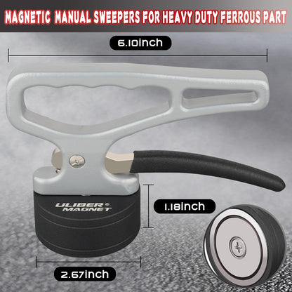 ULIBERMAGNET Heavy Duty Magnetic Pickup Tool - Quick Release Portable Collector with Ergonomic Handle