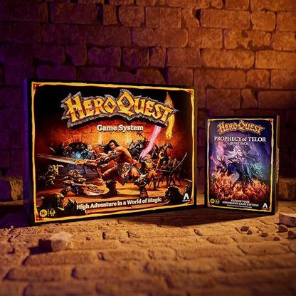 Avalon Hill HeroQuest Prophecy of Telor Quest Pack Requires HeroQuest Game System to Play Dungeon Crawler Games Ages 14+ 2-5 Players Strategy Games